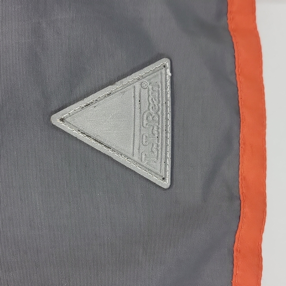 L.L. BEAN Gray Orange Nylon Hooded Windbreaker Jacket - Picture 13 of 16